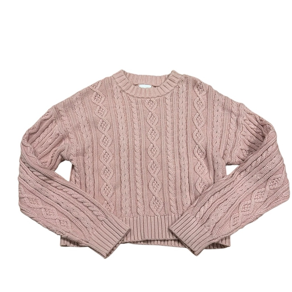NWOT Gap x love shack fancy sweater kids girls pink cable knit sweater
